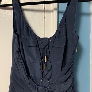 Leifsdottir navy dress 100% silk